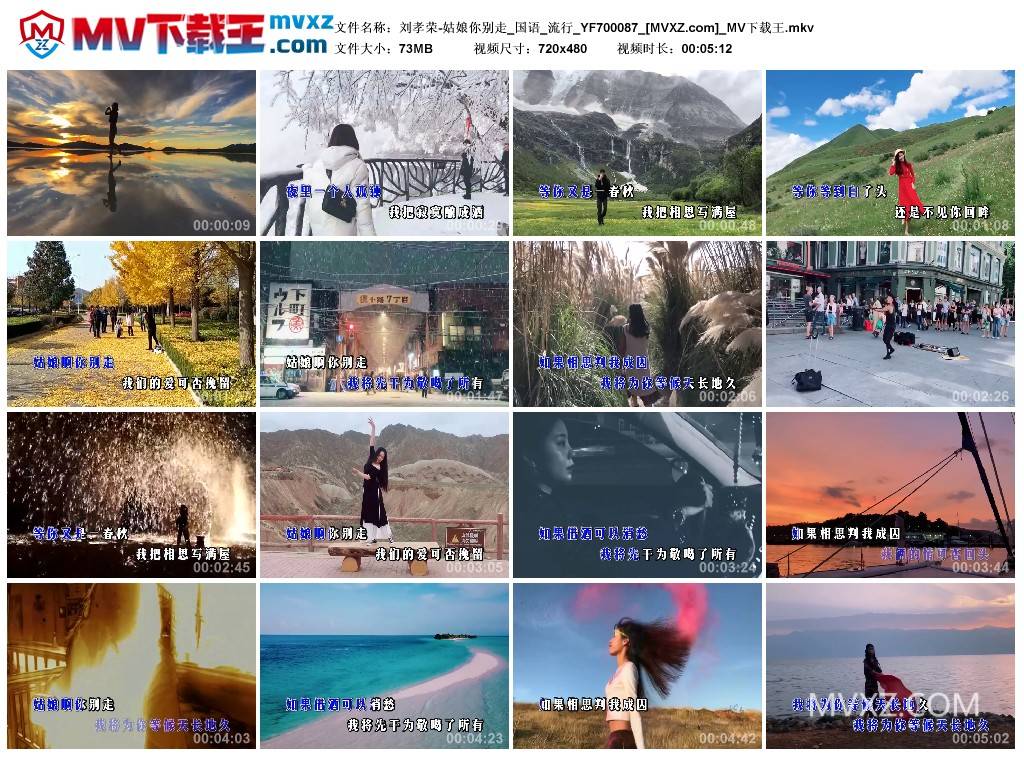 刘孝荣-姑娘你别走_国语_流行_YF700087